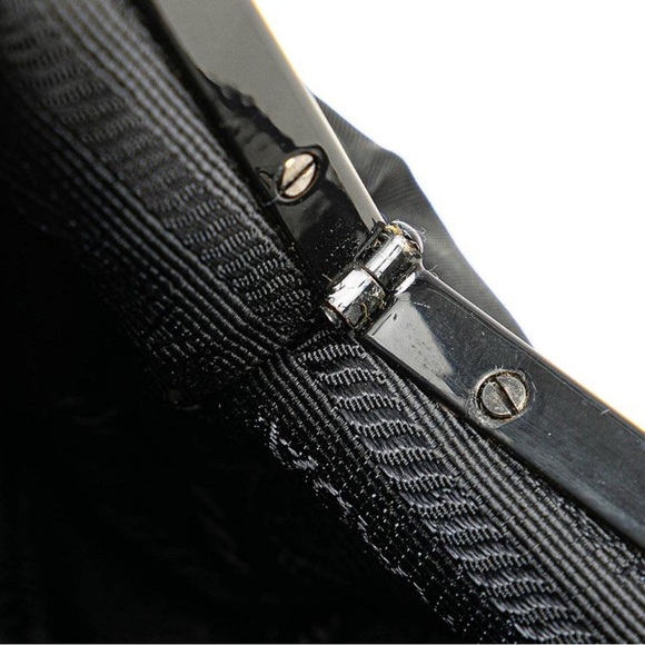 Prada Black Tessuto Mini Frame Bag - Picture 8 of 11